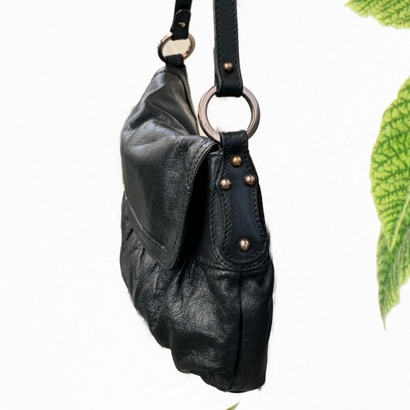 FENDI Small Zucca Chef Black Leather Shoulder Bag - Picture 6 of 10